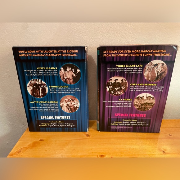 🤡 The Three Stooges Collection 1 & 2 Six DVD Set Black and White Comedy 🤡 - Picture 3 of 3